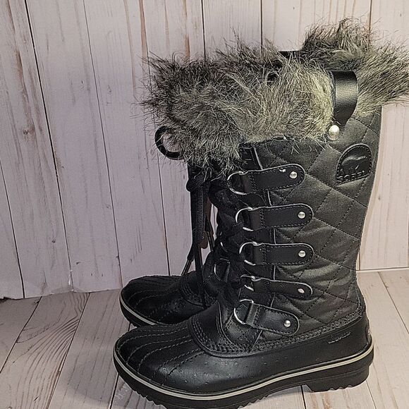 Sorel Tofino II Womens Waterproof Winter Snow Boots Black Stone Sz 6 1472591011 - Picture 3 of 11